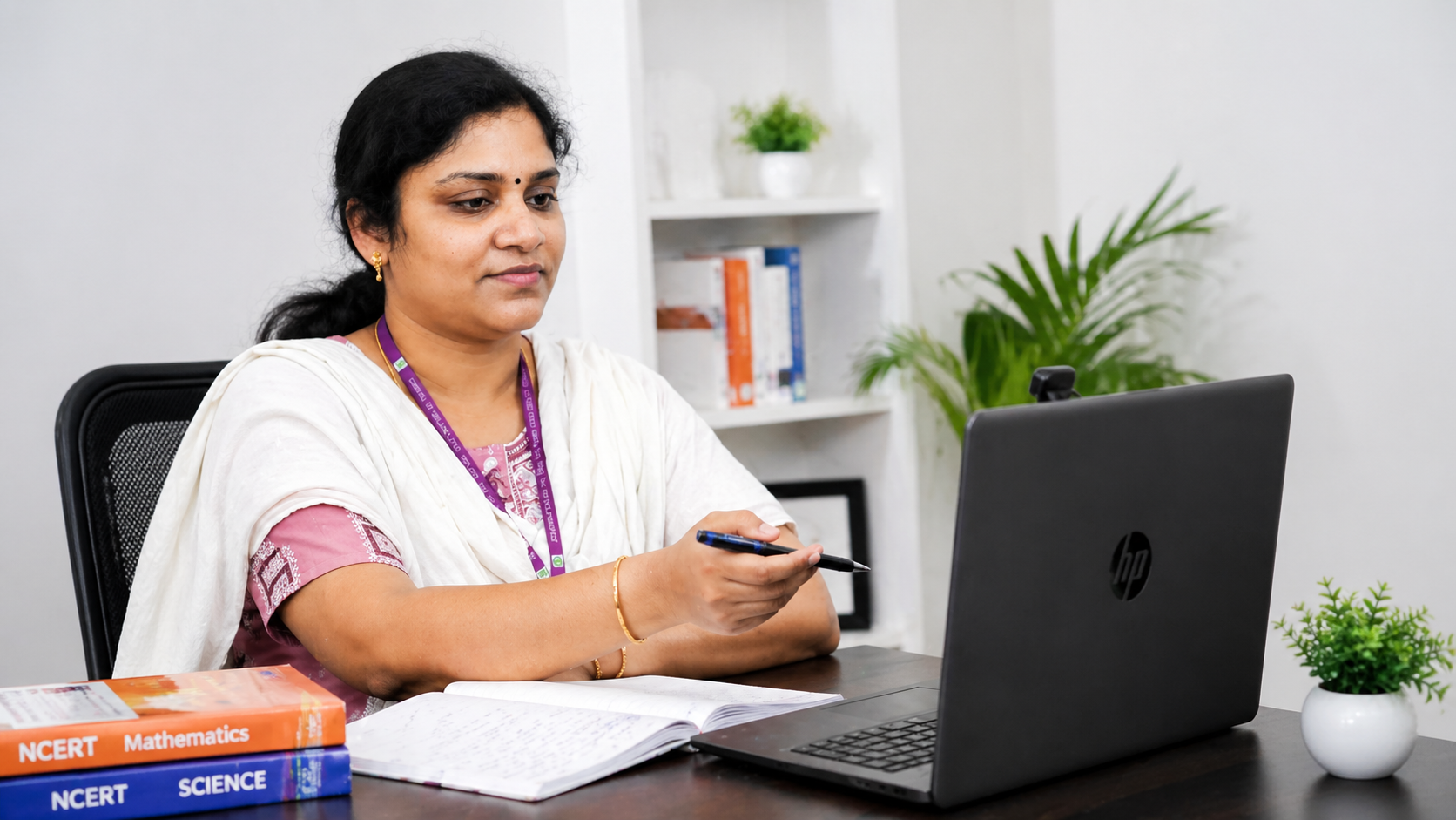 CBSE student attending online tuition class 6 to 10